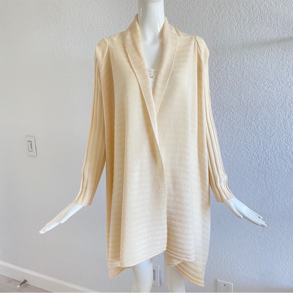 Nordstrom Ivory wool cashmere wrap sweater